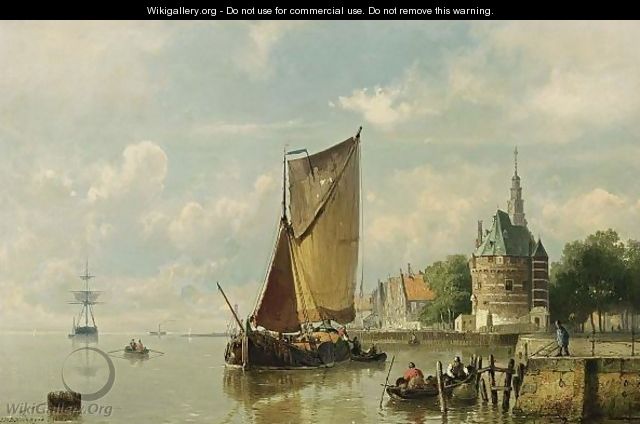 The Harbour Of Hoorn - Johannes Hermanus Koekkoek
