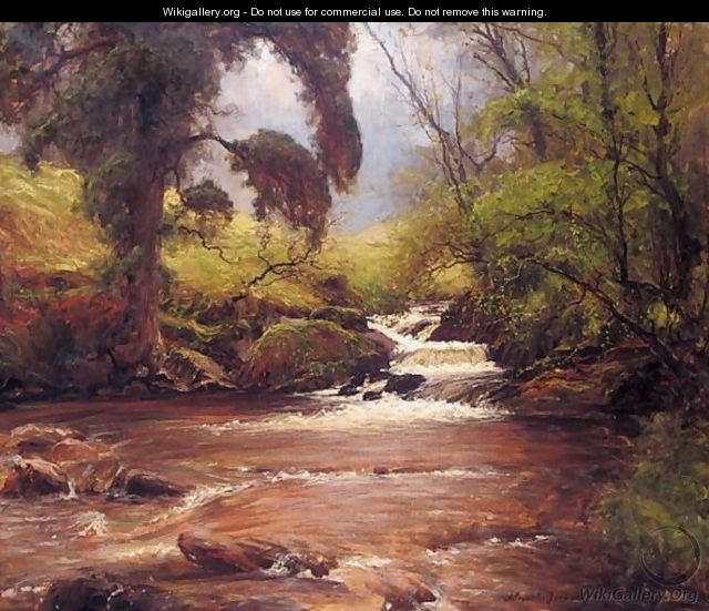 A Woodland Stream - Alexander Brownlie Docharty