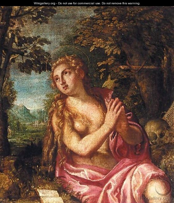 Mary Magdalene In Prayer - (after) Paolo Veronese (Caliari)