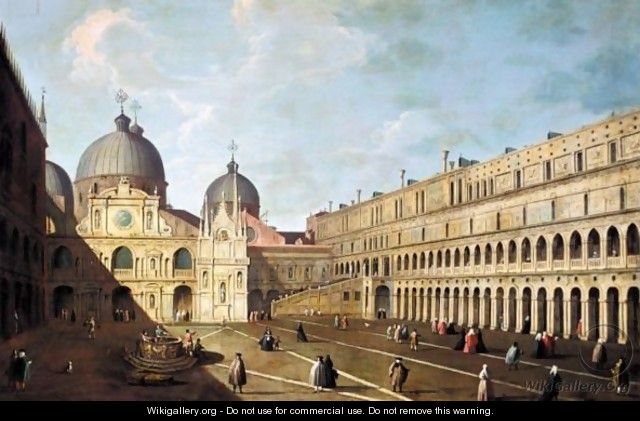 Venice, A View Of The Basilica Di San Marco From The Courtyard Of The Doge