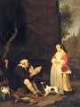 An Old Man Selling Poultry - (after) Gabriel Metsu