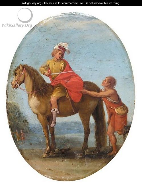 The Charity Of Saint Martin Of Tours - (after) Carlo Saraceni