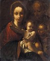The Holy Family With Saint John The Baptist - (after) Bartolomeo Schedone