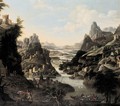 A Rhenish Landscape With A Ferry - (after) Jan Griffier I