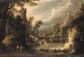 A River Landscape With A Drovers And Cattle - (after) David The Younger Teniers