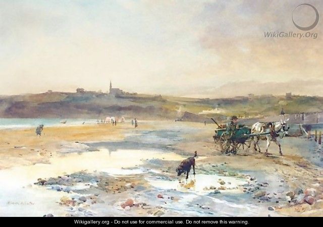Tramore Strand, Low Water, 1889 - Mildred Anne Butler