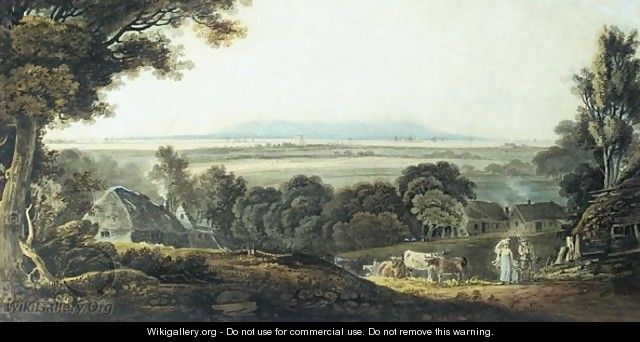 View Of Dublin Bay And Harbour From Stillorgan - John Henry Campbell