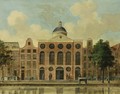 Amsterdam A View Of The De Duif Church On The Prinsengracht - Frederikus Theodorus Renard