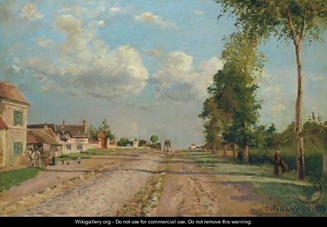 La Route De Rocquencourt - Camille Pissarro
