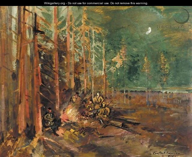 Bivouac On The Forest Edge - Konstantin Alexeievitch Korovin