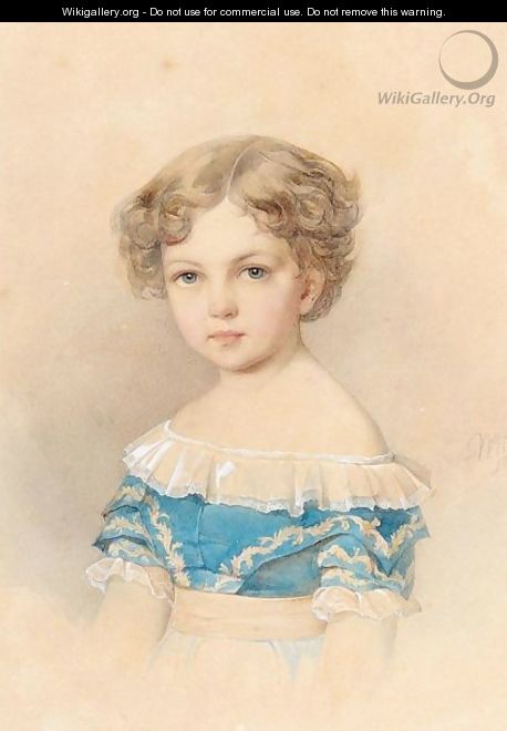 Portrait Of Grand Duchess Alexandra Alexandrovna - Vladimir Ivanovich Hau
