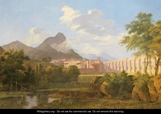 View Of The Arno And Monte Pisani With The Town Of Fagnano In The Distance - (after) Agathon Petitbois