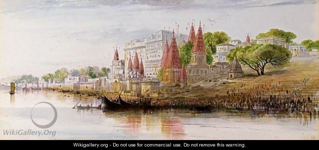 Benares On The Ganges - Edward Lear
