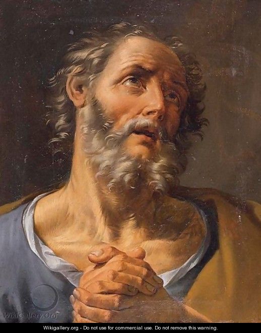 Head Of A Bearded Saint - (after) Guido Reni