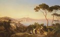 View Of Naples From Posillipo With Mount Vesuvius Beyond - Karl Wilhelm Gotzloff