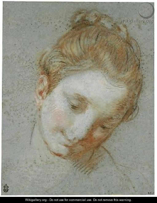The Head Of A Woman - Alessandro di Agostino Casolani