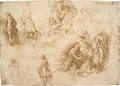 Studies For The Flaying Of Marsyas - Jacopo d'Antonio Negretti (see Palma Giovane)