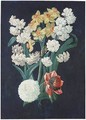 A Bunch Of Flowers, Including White And Yellow Narcissi - (after) Prevost