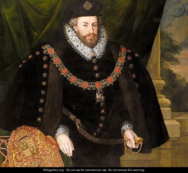 Portrait Of Sir Christopher Hatton (1540-1591) - (after) Marcus The Younger Gheeraerts