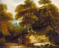 Rustic Landscape With Figures By A Stream - Thomas Barker of Bath