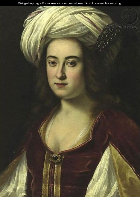 Portrait Of A Lady In A Turban, Said To Be Claudia Di Fernando Di Medici - Florentine School