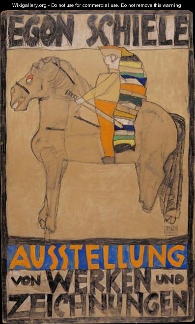 Plakat (Pferd Und Reiter) - Egon Schiele