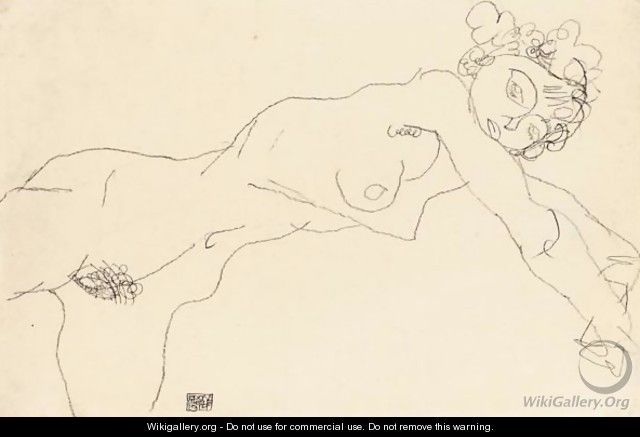 Liegende (Reclining Nude) - Egon Schiele