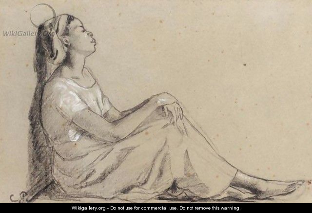 Jeune Negresse Assise - Camille Pissarro