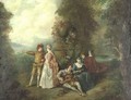 An Elegant Musical Party - (after) Watteau, Jean Antoine