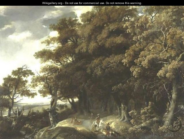 Extensive Landscape With Travelers - (after) Jacob Salomonsz. Ruysdael