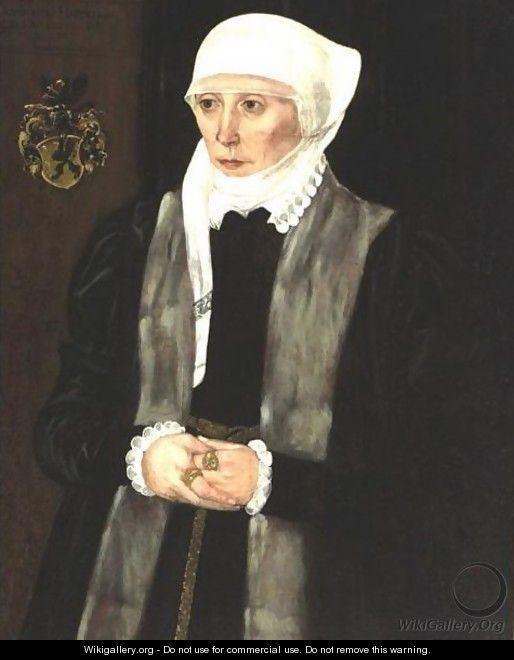 Portrait Of Dorothea Haffnerin - Thamas Zehetmayr