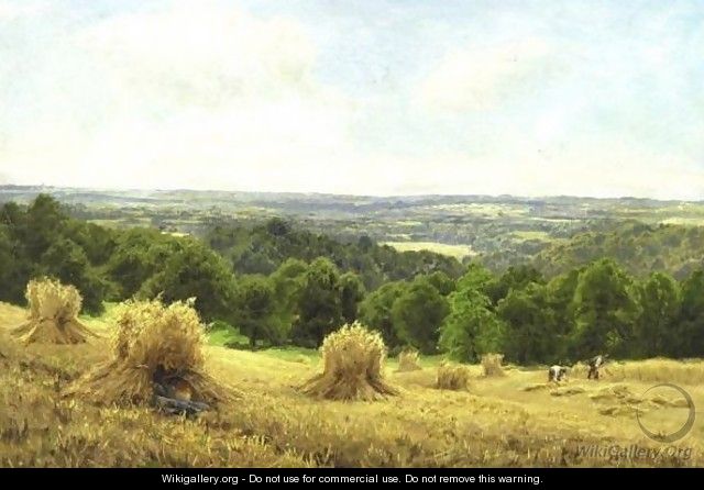 Haystacks In Sussex - John Clayton Adams