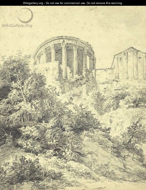 The Temple Of Vesta At Tivoli - Claude-joseph Vernet