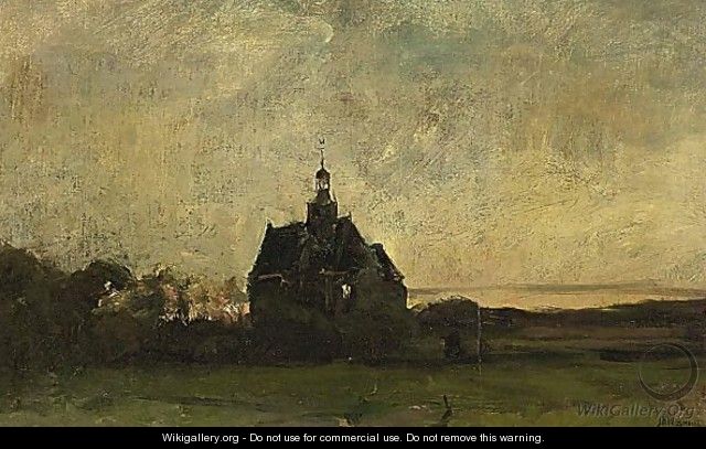 Church Of Egmond-Binnen Late Afternoon - Jan Hillebrand Wijsmuller