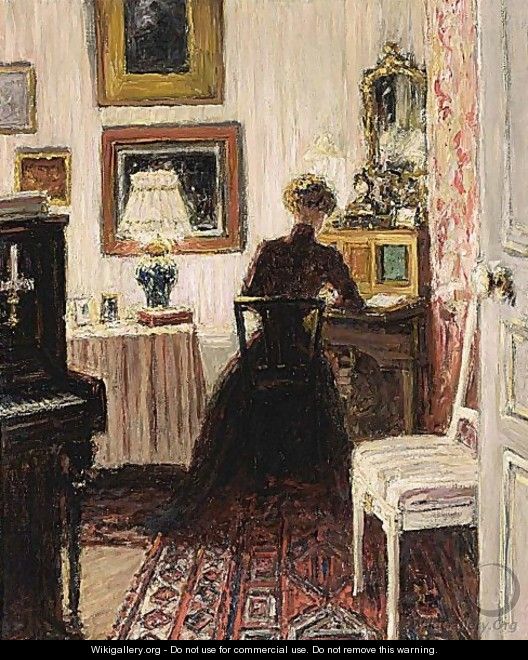 An Elegant Lady In A Parisian Interior - Carel Nicolaas Storm Van 