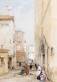 Figures On A Street In Venice - James Holland