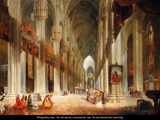 A Interior View Of Milan Cathedral - James Holland