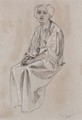 A Seated Lady - Alphonse Maria Mucha