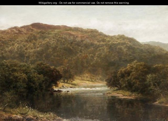 A Welsh River - Benjamin Williams Leader