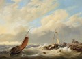 A Sailing Boat In Distress - Hermanus Koekkoek