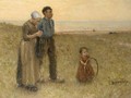 A Fisherman A's Family In The Dunes - Bernardus Johannes Blommers