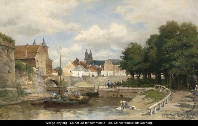 A View Of Maastricht - Philippe Lodowyck Jacob Sadee