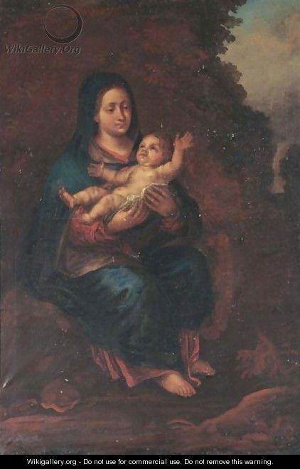 The Madonna And Child In A Wooded Landscape - Austrian School
