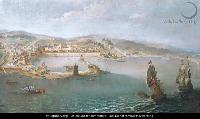 Messina, A Panoramic View Of The Harbour And The City Taken From The Sea - Bernardino Vincenzo Fergioni