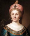 Portrait Of A Lady, Head And Shoulders, Wearing Russian Dress - (after) Pietro Antonio Rotari
