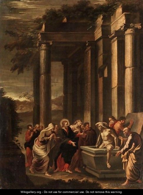 Architectural Capriccio With The Raising Of Lazarus - (after) Niccolo Codazzi