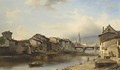 A Town By A River - Theodore Gudin