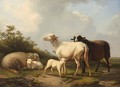 Sheep In A Summer Landscape - Eugène Verboeckhoven