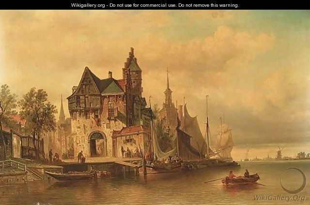 A View Of Vlissingen - Elias Pieter van Bommel