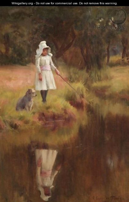 A Walk By The River - Georges Sheridan Knowles